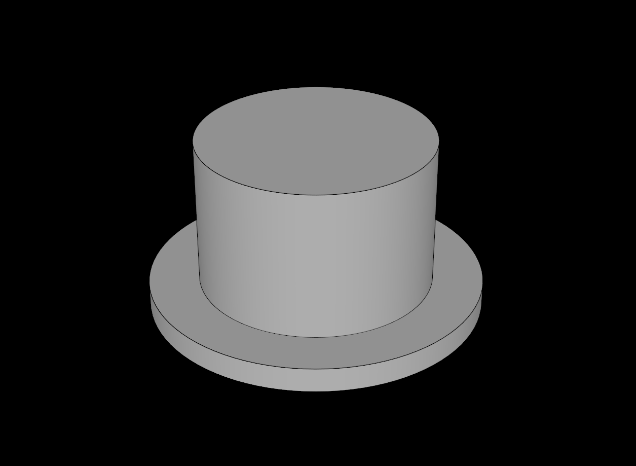 Lego Compatible (3878.dat) Minifig Top Hat