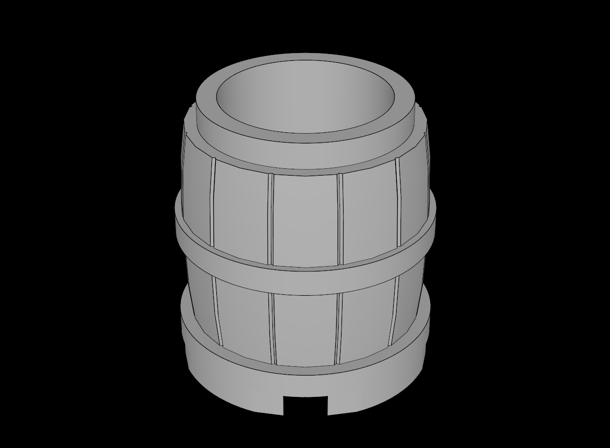 Lego Compatible (2489.dat) Barrel  2 x  2 x  1.667