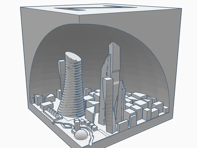 a normal XYZ 20mm calibration cube but with a city on the inside