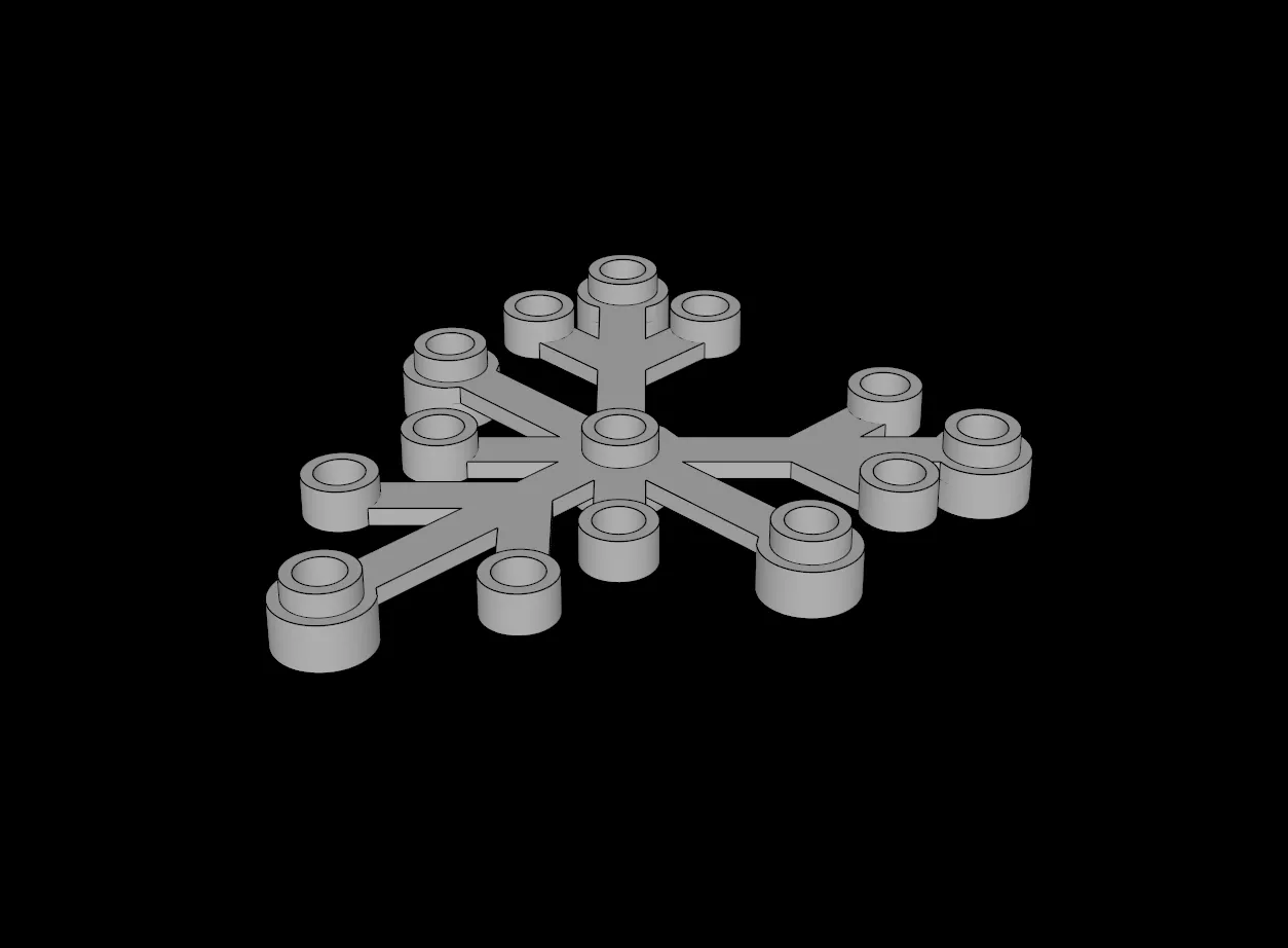Lego Compatible (2417.dat) Plant Leaves 6 x 5 by thall72