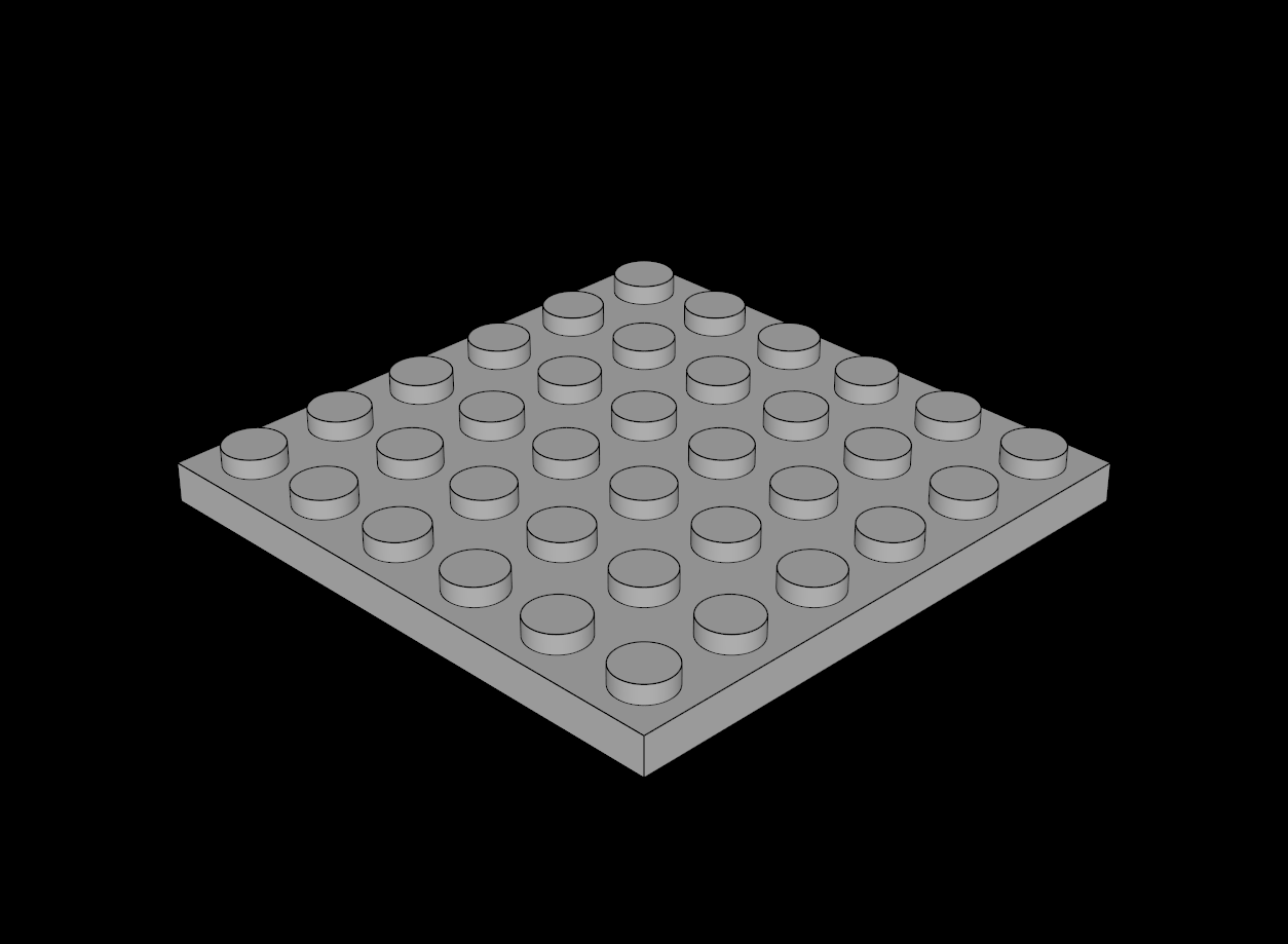 Lego Compatible (3958.dat) Plate  6 x  6