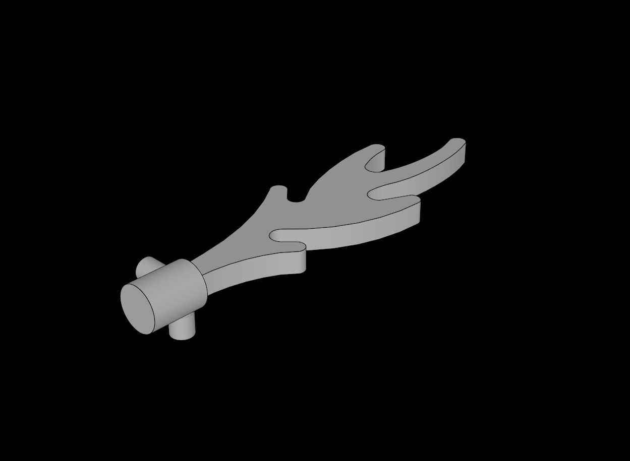 Lego Compatible (6126a.dat) Minifig Flame with Pegs