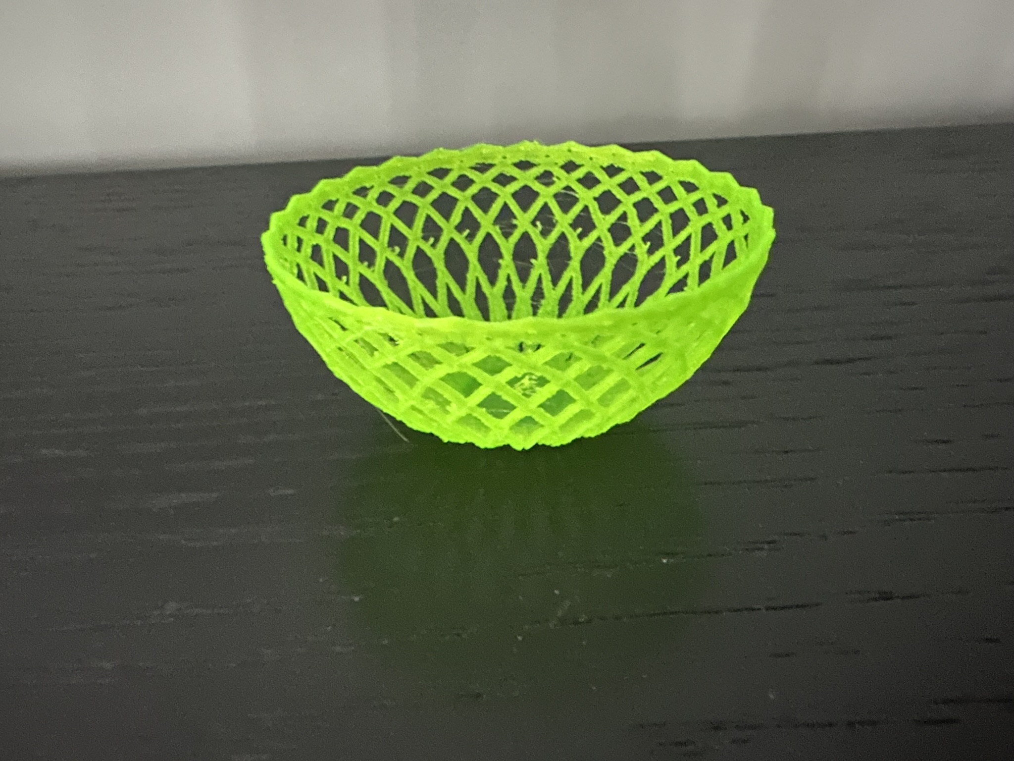 Antique style open weave cathedral lattice bowl