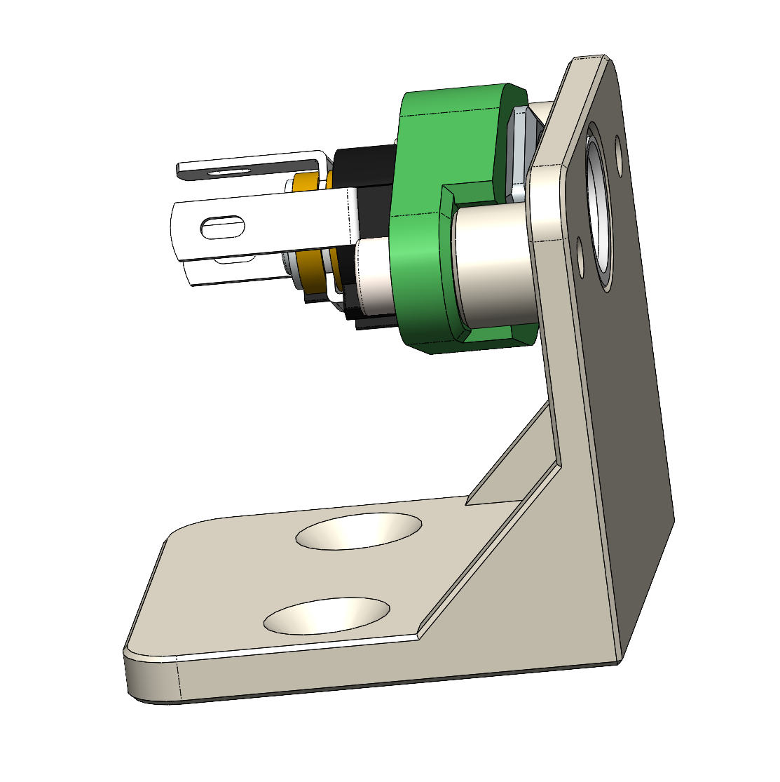 DC barrel jack mount 5.5 x 2.1 25 by NERDCORNER | Download free STL ...