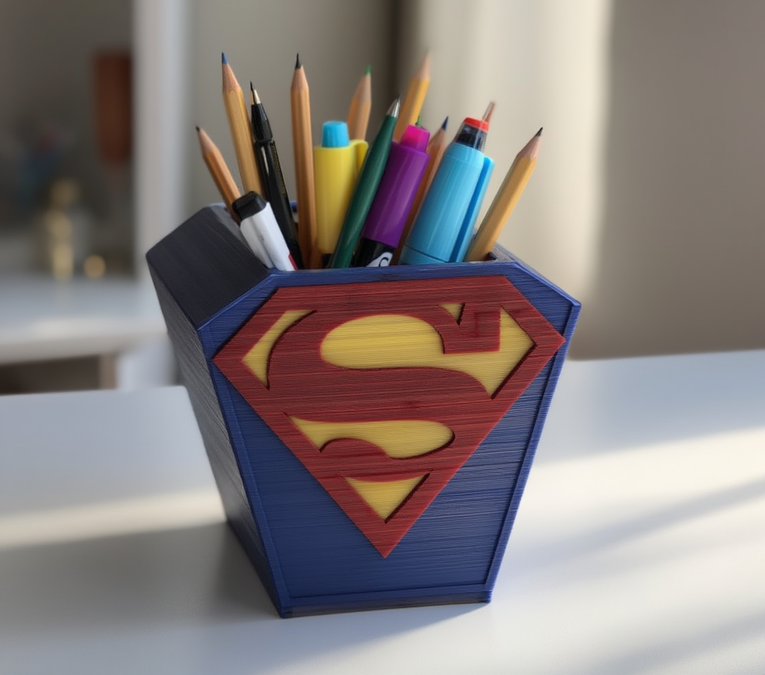 Superman Pencil Holder – Bold & Iconic Desk Organizer