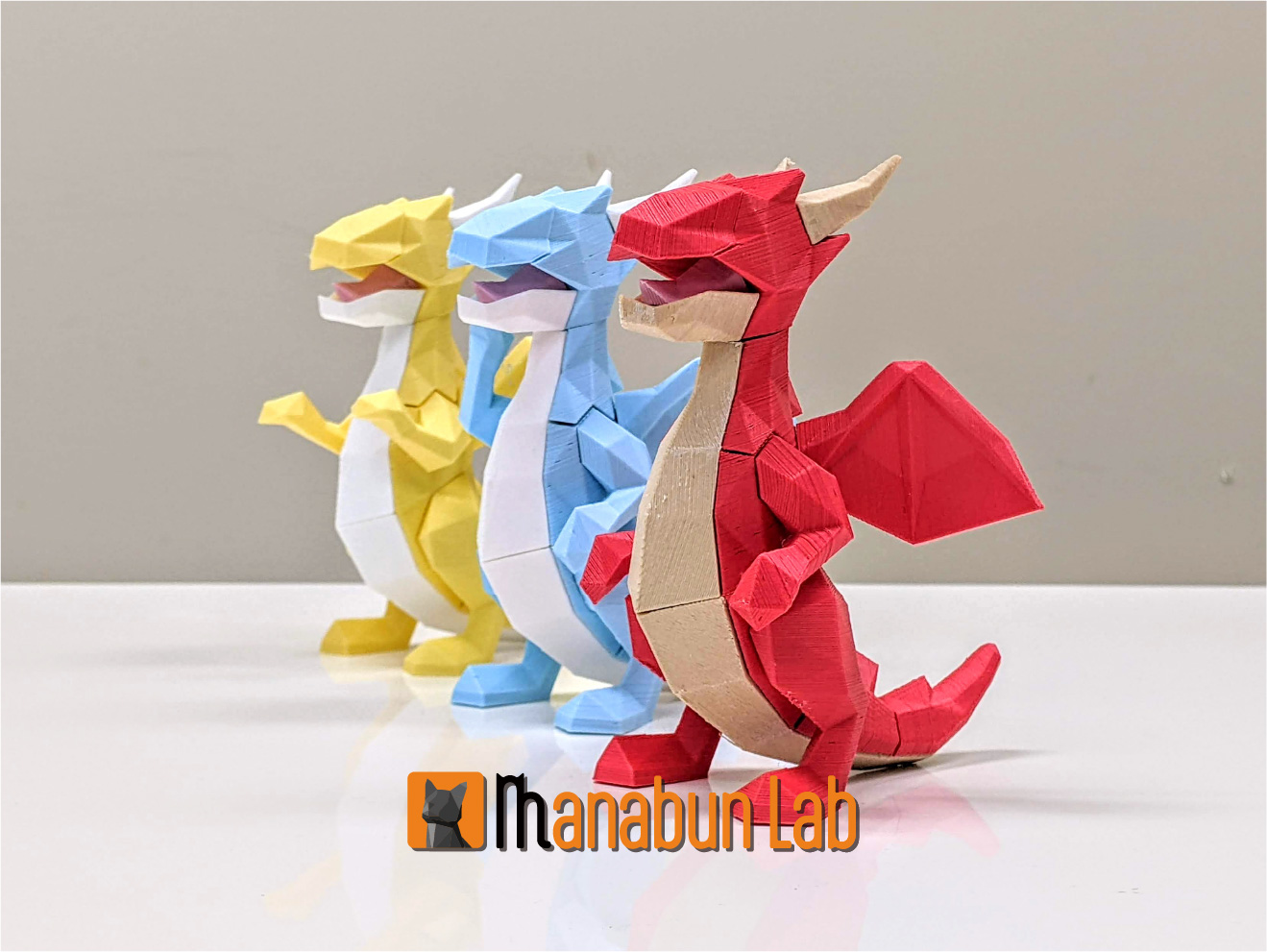 Low Poly Dragon Puzzle by Manabun Lab | Printables Store