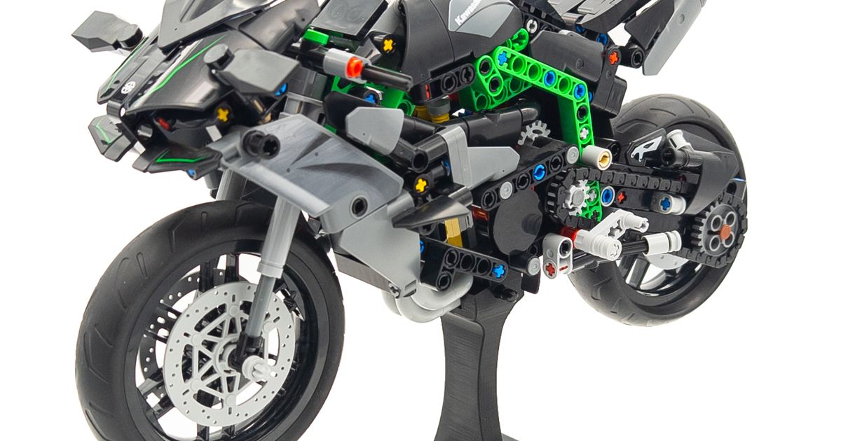 Display Stand for LEGO Technic 42170 Kawasaki Ninja H2R Motorcycle