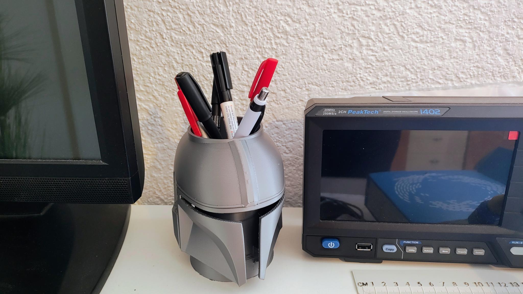 Mandalorian Helmet Pencil Holder
