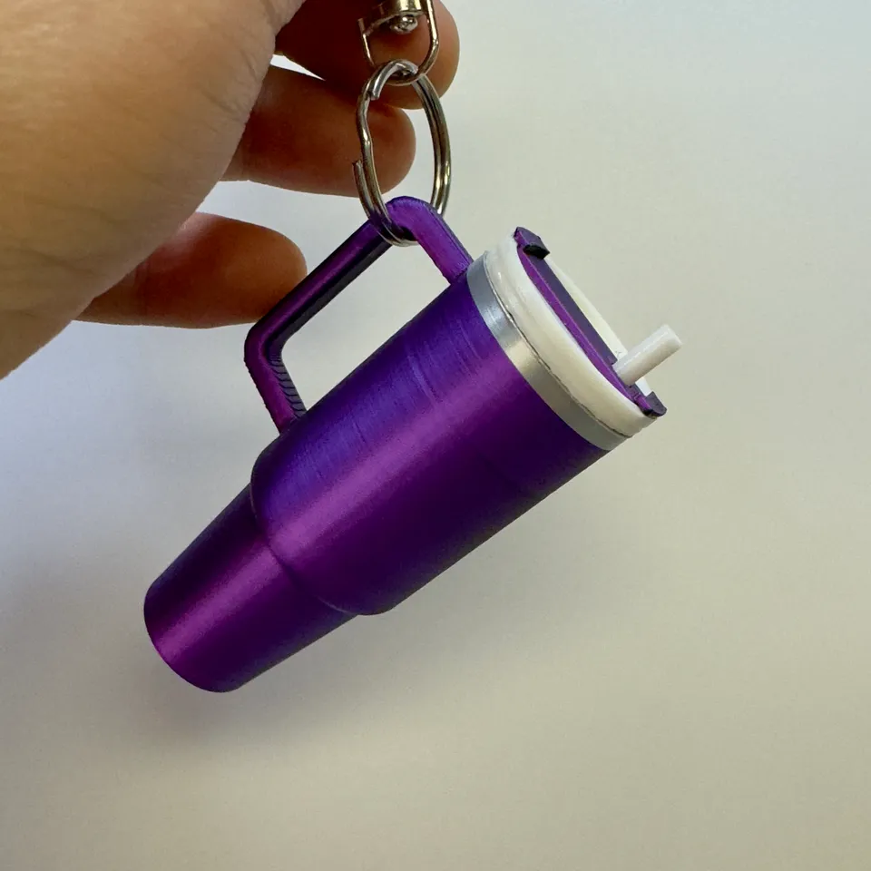 Stan-lee Tumbler shaped lip balm holder keychain by 3dprintifer