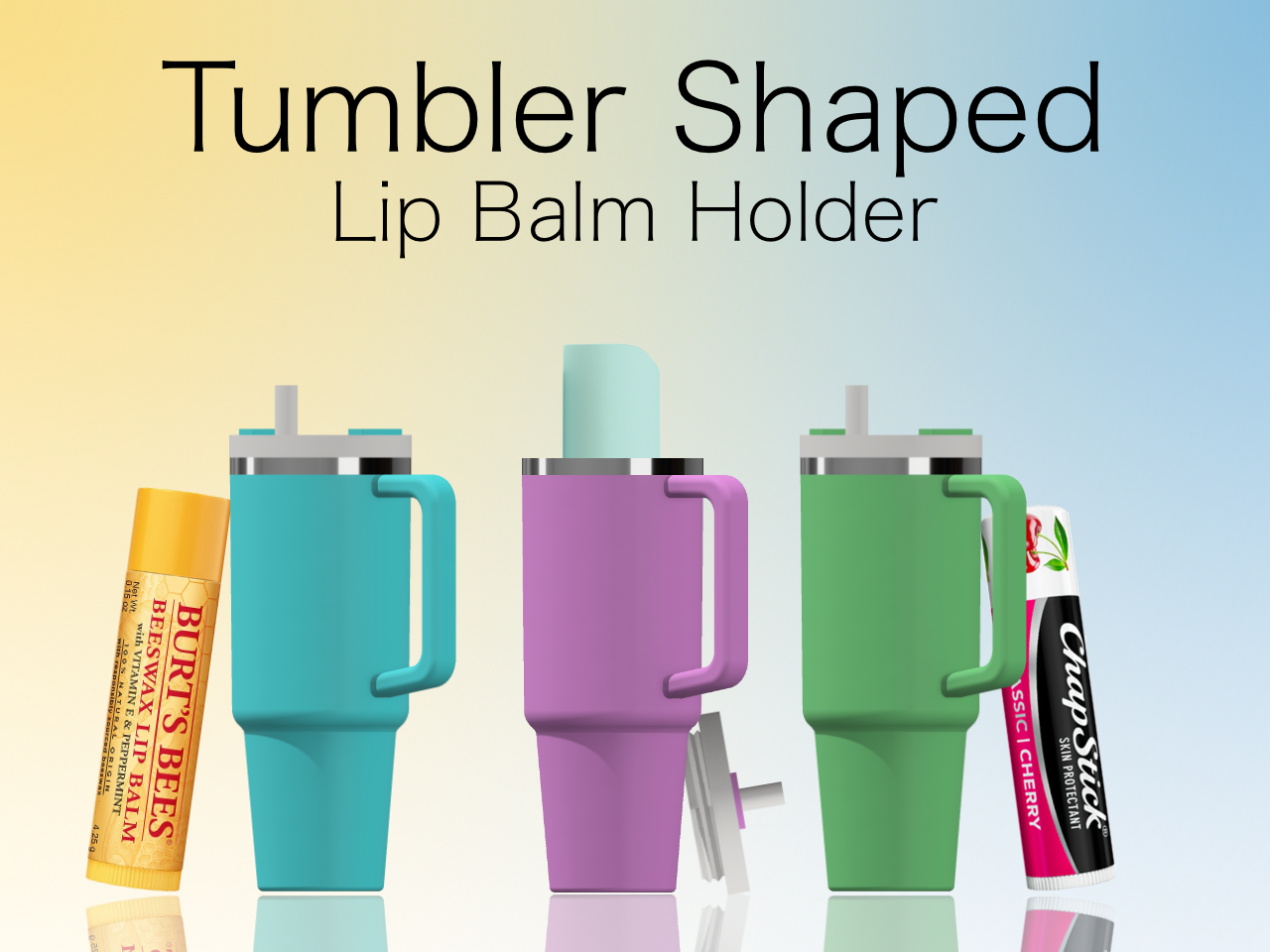 Stan-lee - Tumbler shaped lip balm holder keychain