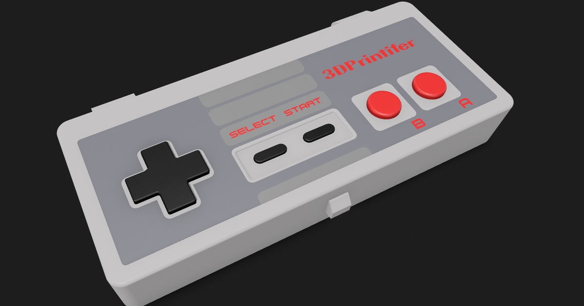 NES Controller Shaped Print in Place Box by 3dprintifer | Download free STL model | Printables.com