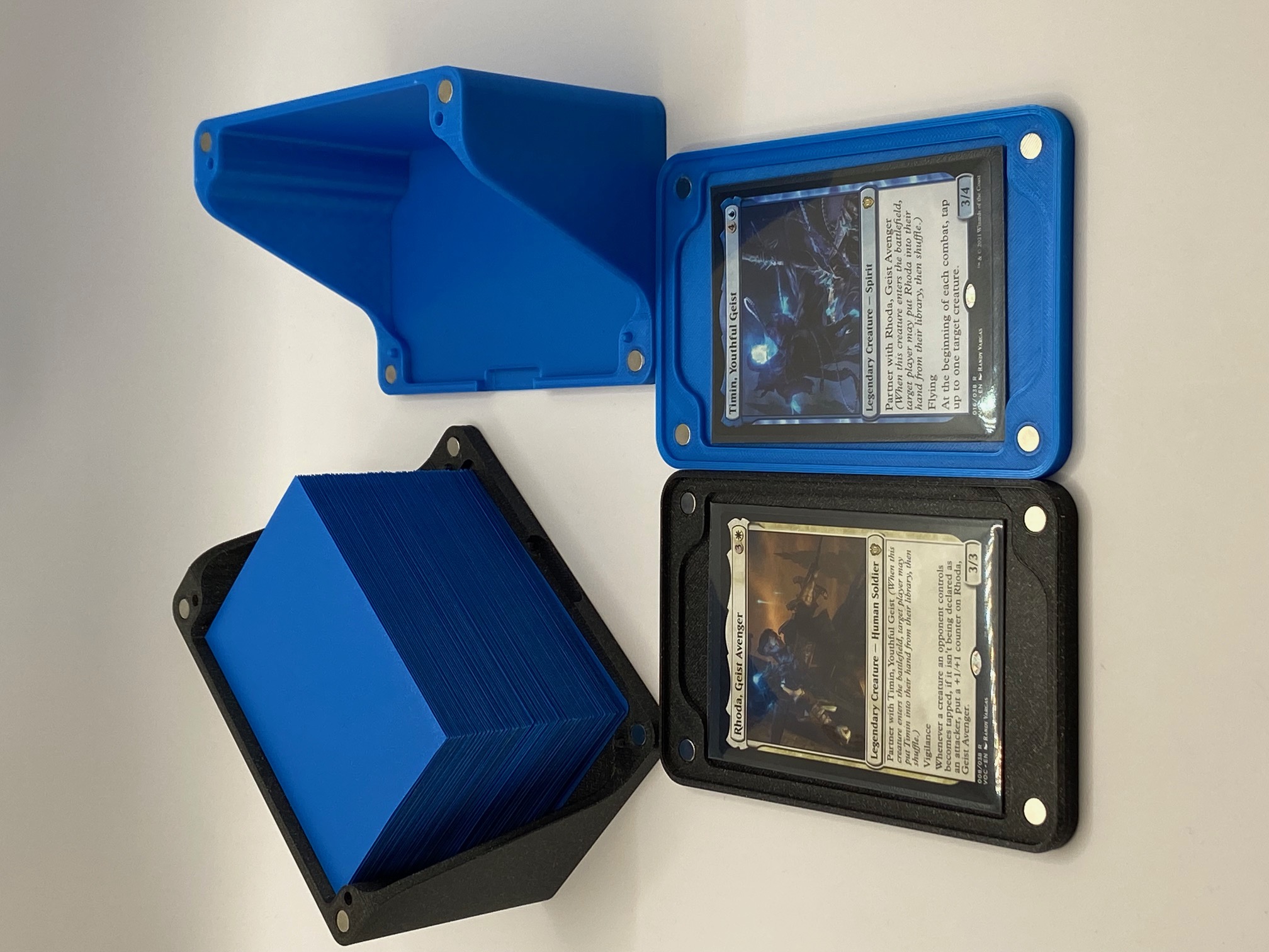 COMMANDER EDH DECK BOX AND TRAYS FOR MAGIC THE GATHERING, POKEMON, OR