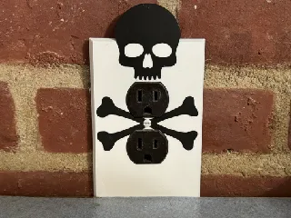 Outlet Cover Skull Crossbones
