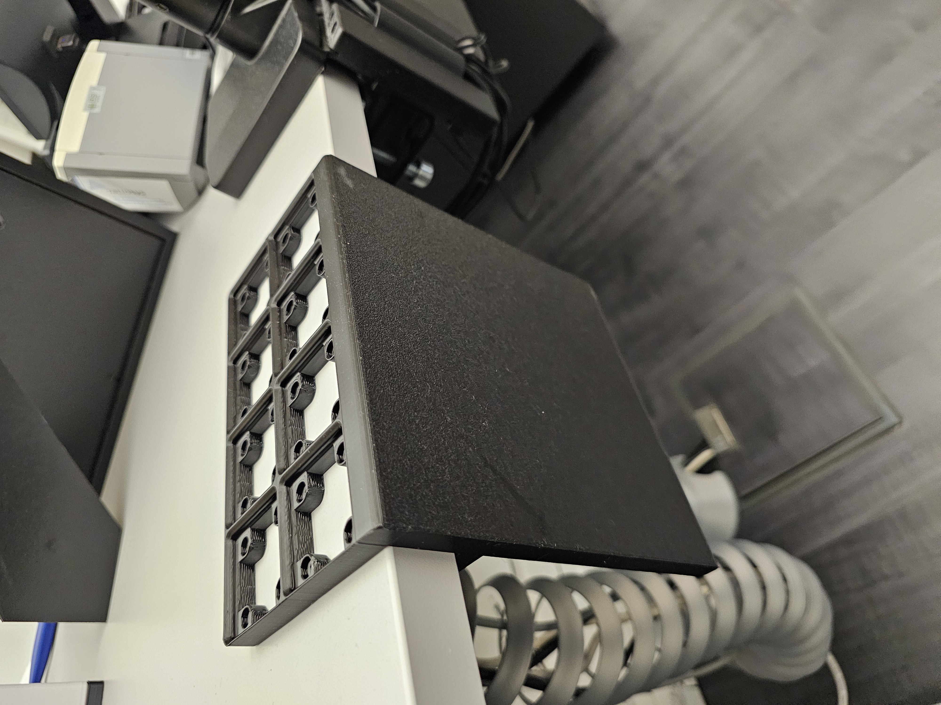 Gridfinity desk border and cable hider