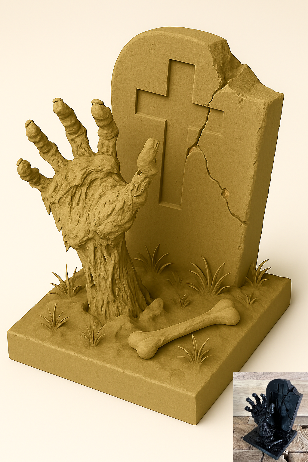 A Hand Coming Out Of A Tomb
