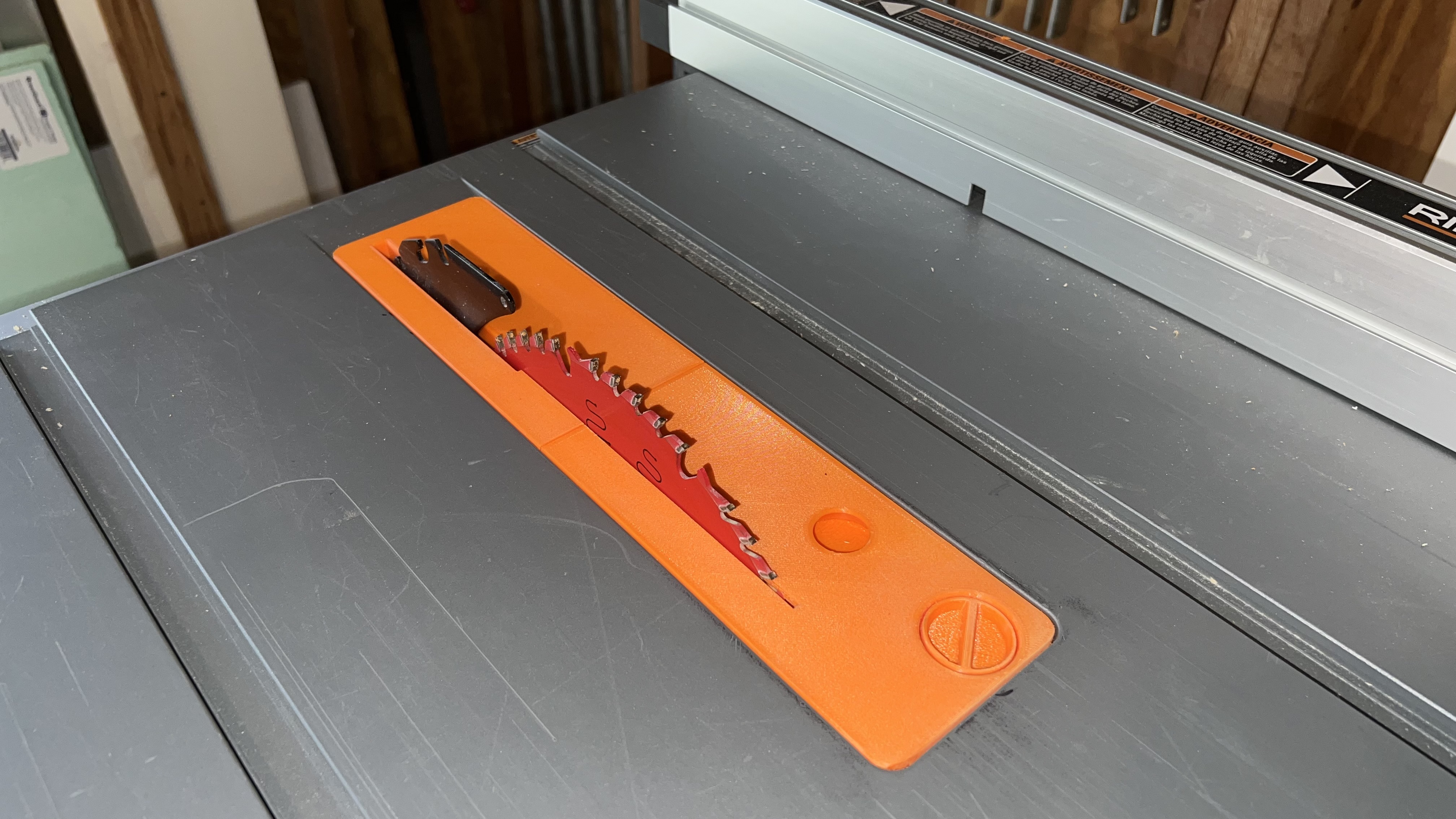 Ridgid R4514 Table Saw Zero Clearance Insert