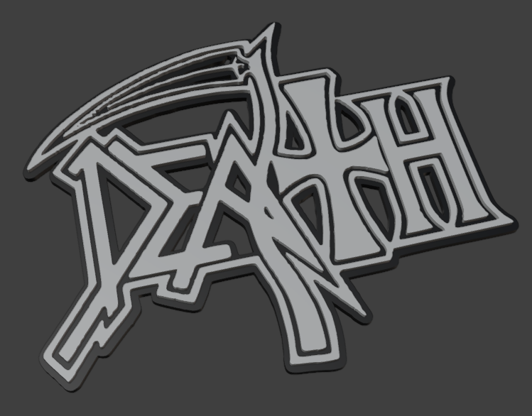 Death logo by Wyldkaarde | Download free STL model | Printables.com