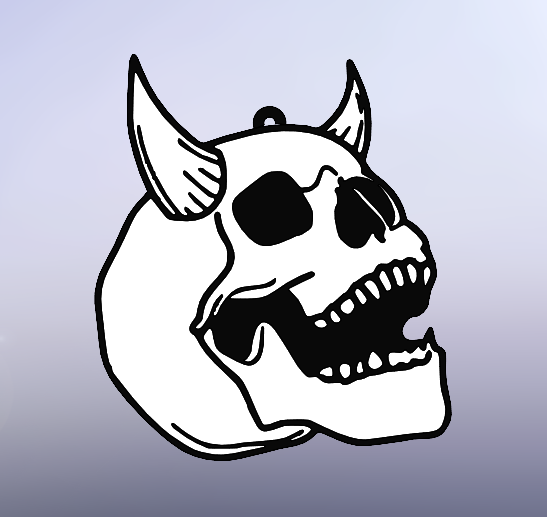 Llavero Calavera Infierno keychain