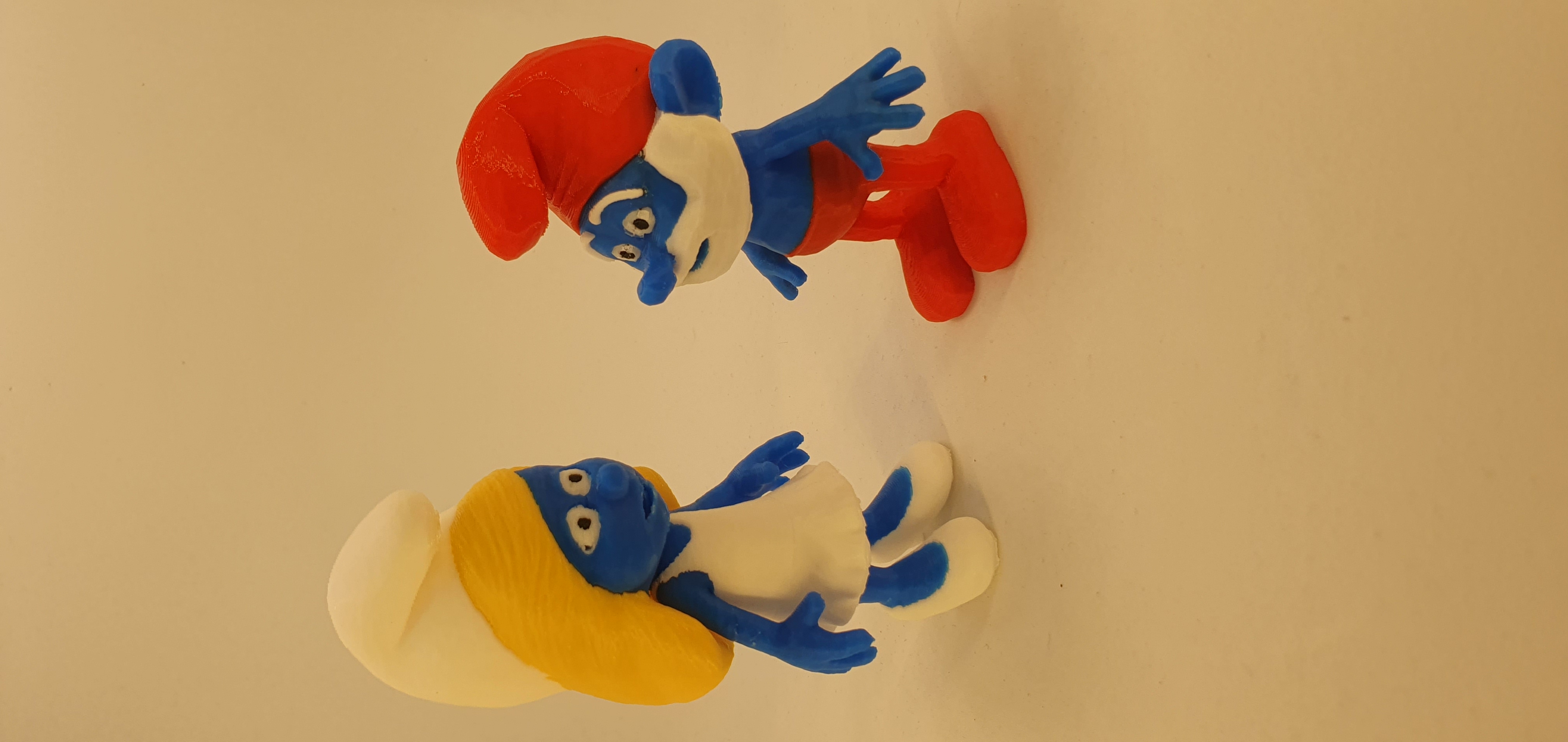 Papa Smurf + Smurfette - mmu by Omer Meshy | Download free STL model ...