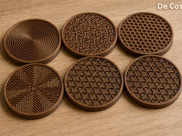 De Costa - Textured 3D Printed Coaster Set