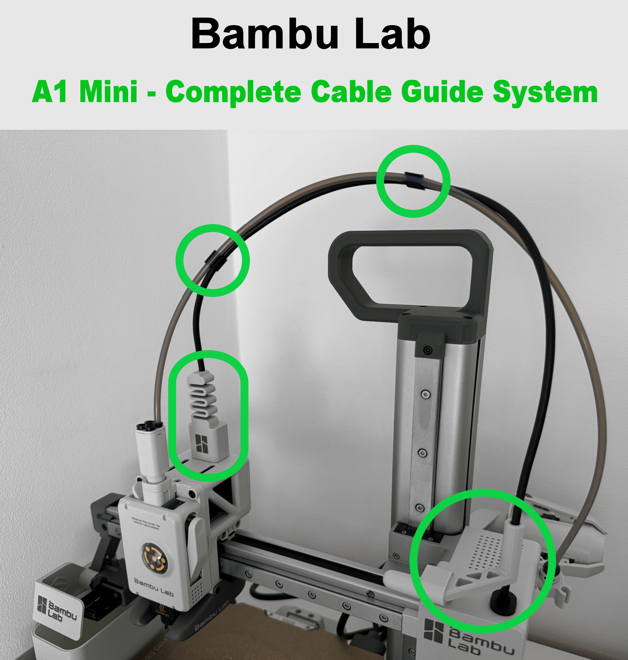 Miniatura 2 do modelo 3D Bambu Lab A1 Mini - Complete Cable Guide System