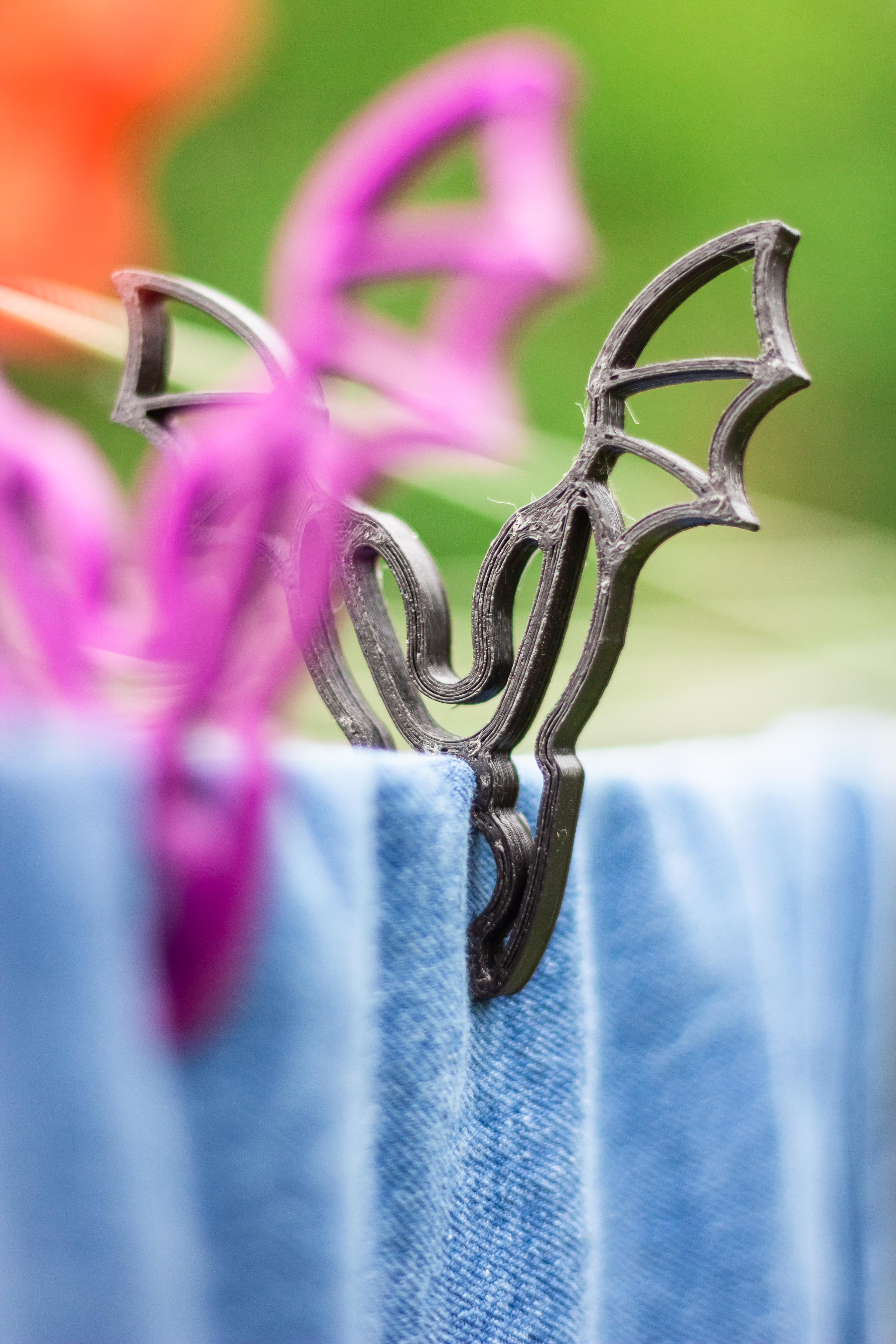 Miniatura 3 do modelo 3D Bat wings clothes peg