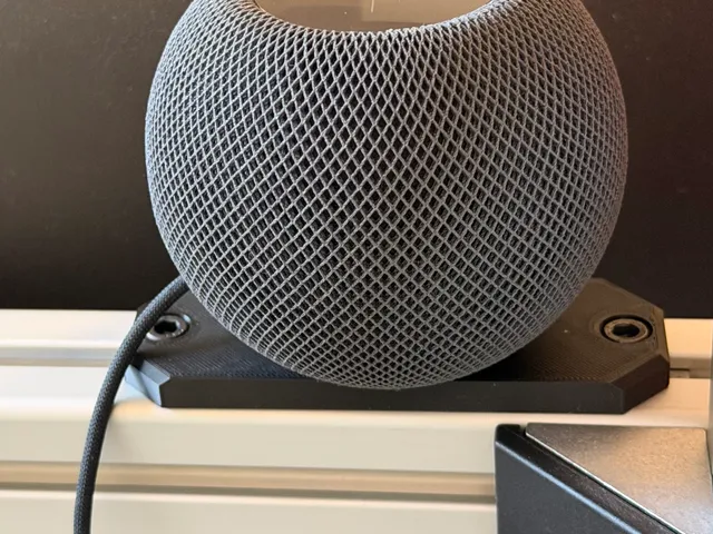 Mount for Homepod mini for 40x40 profile, acoustically loosely coupled