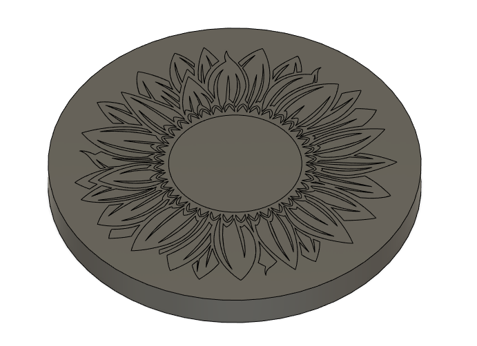 Miniatura 2 do modelo 3D Sunflower Coasters