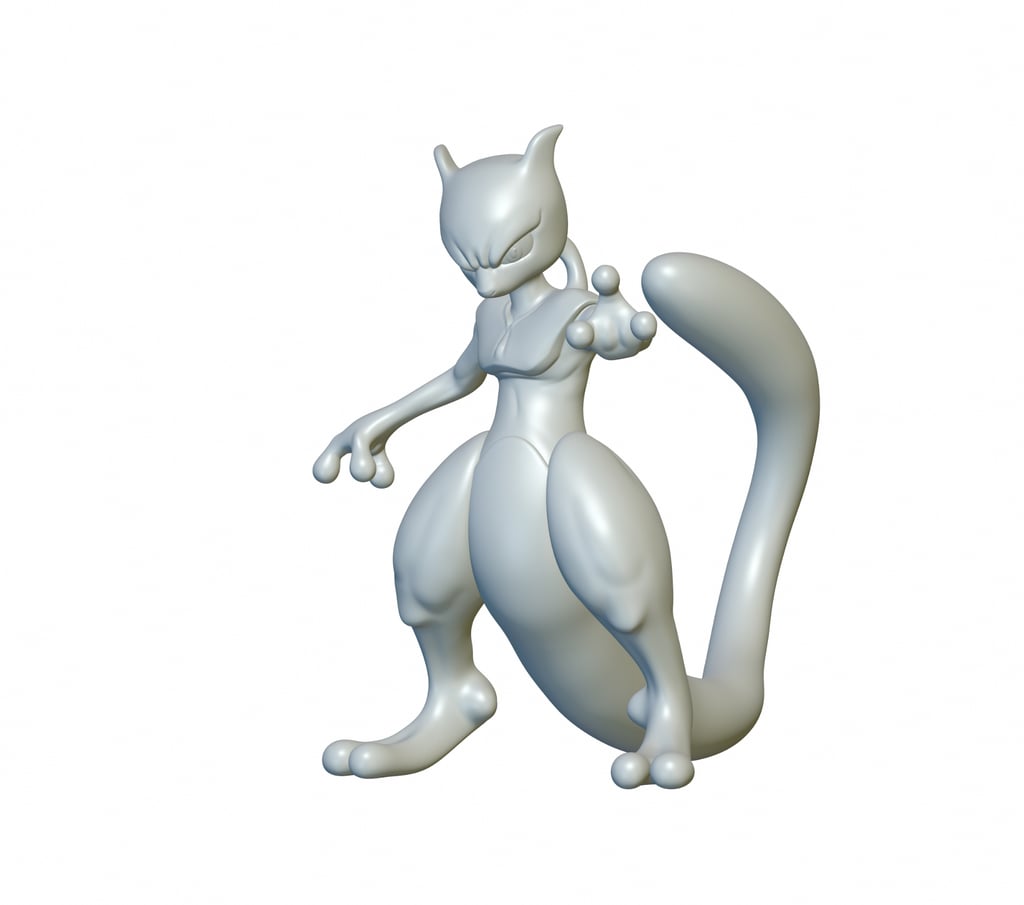 Pokemon Mewtwo #150 - Optimized for 3D Printing by 3Dprint1UP ...