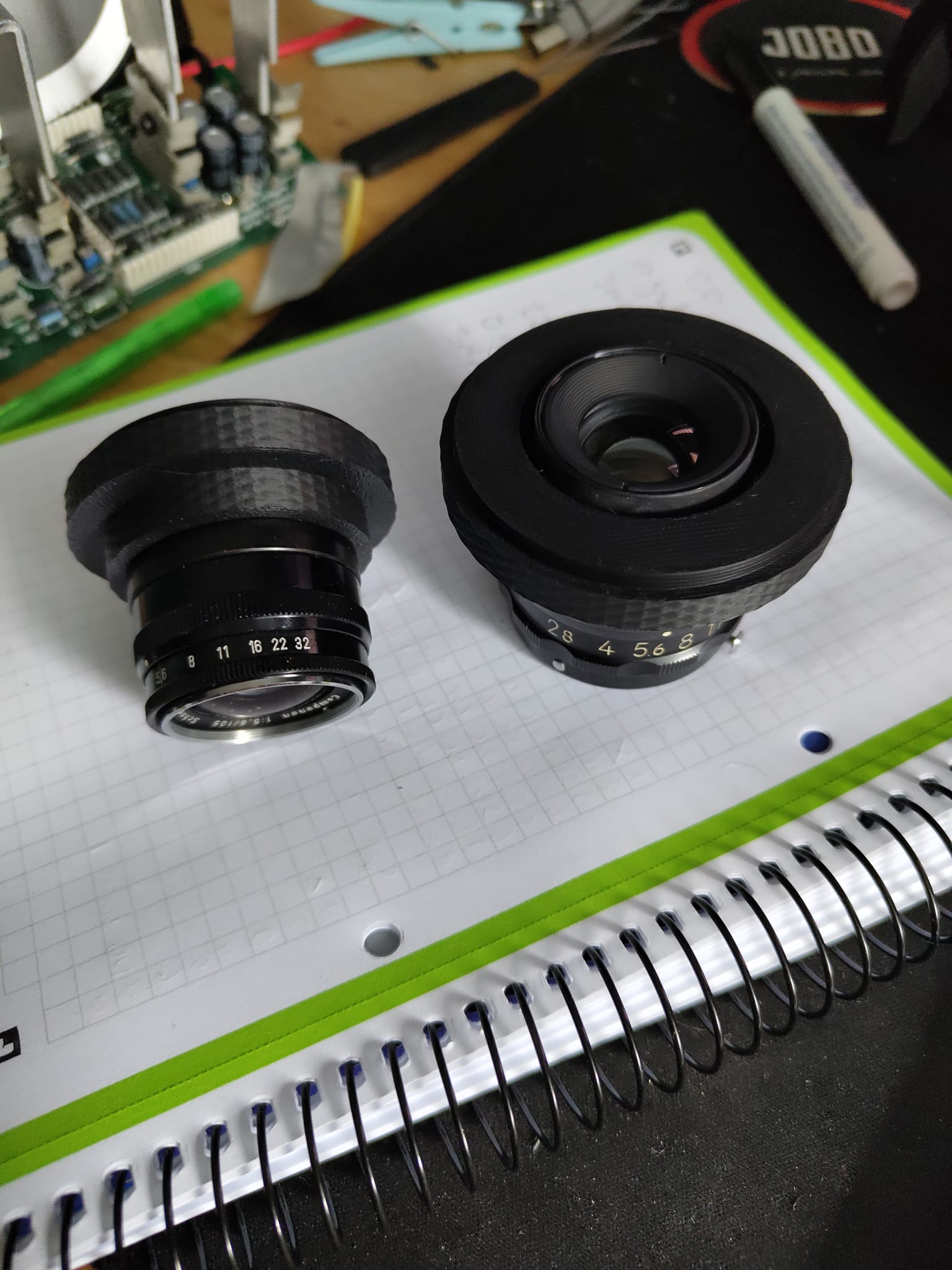 Enlarger lens recessed step-up rings (Optoring) for Durst Optotris