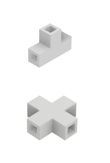 3D Printed Frame System - inline corners