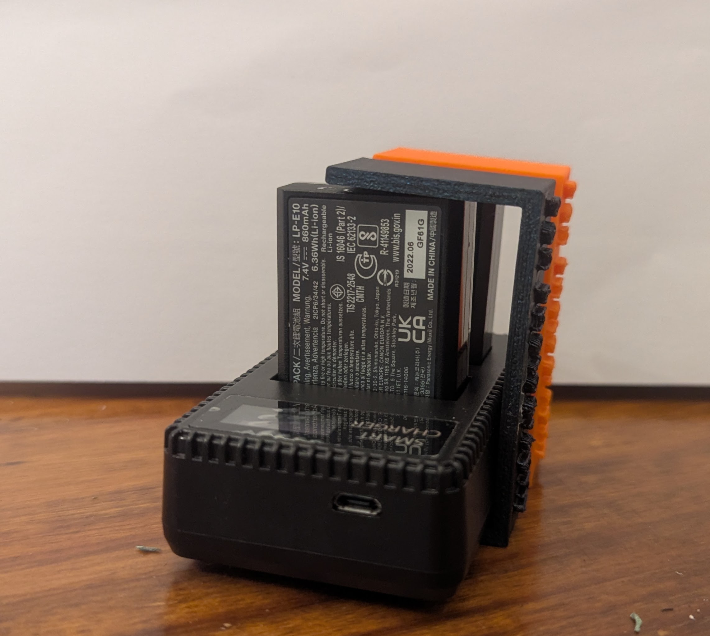 Canon LP-E10 dual battery charger holder