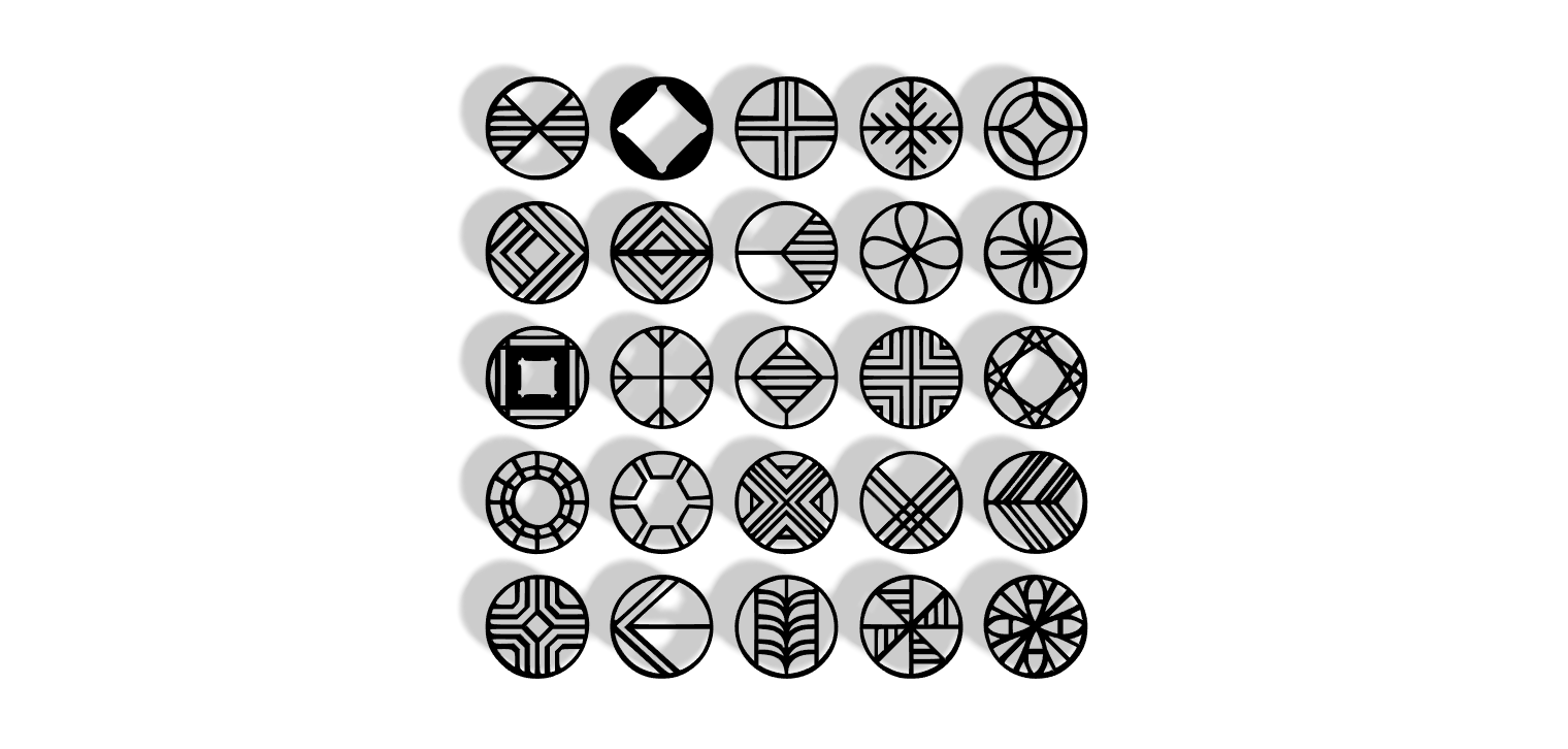 Geometric Circle Cup Coasters