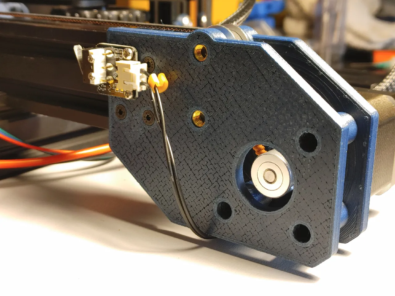 Y-Axis Motor Relocation Bracket for large NEMA-17 motors on