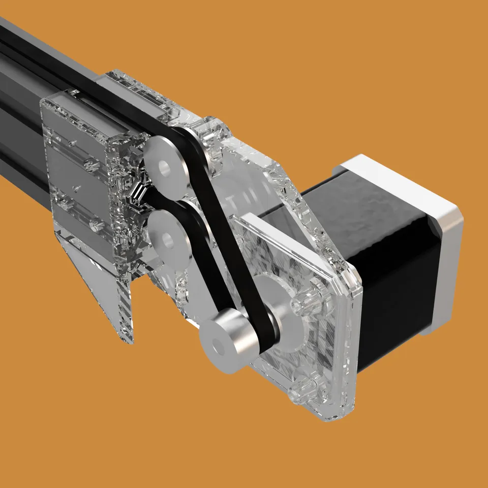 Y-Axis Motor Relocation Bracket for large NEMA-17 motors on