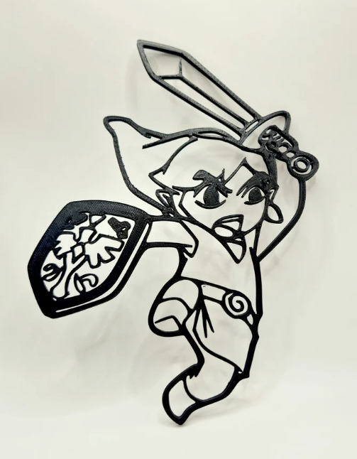 Zelda Link sword wall art
