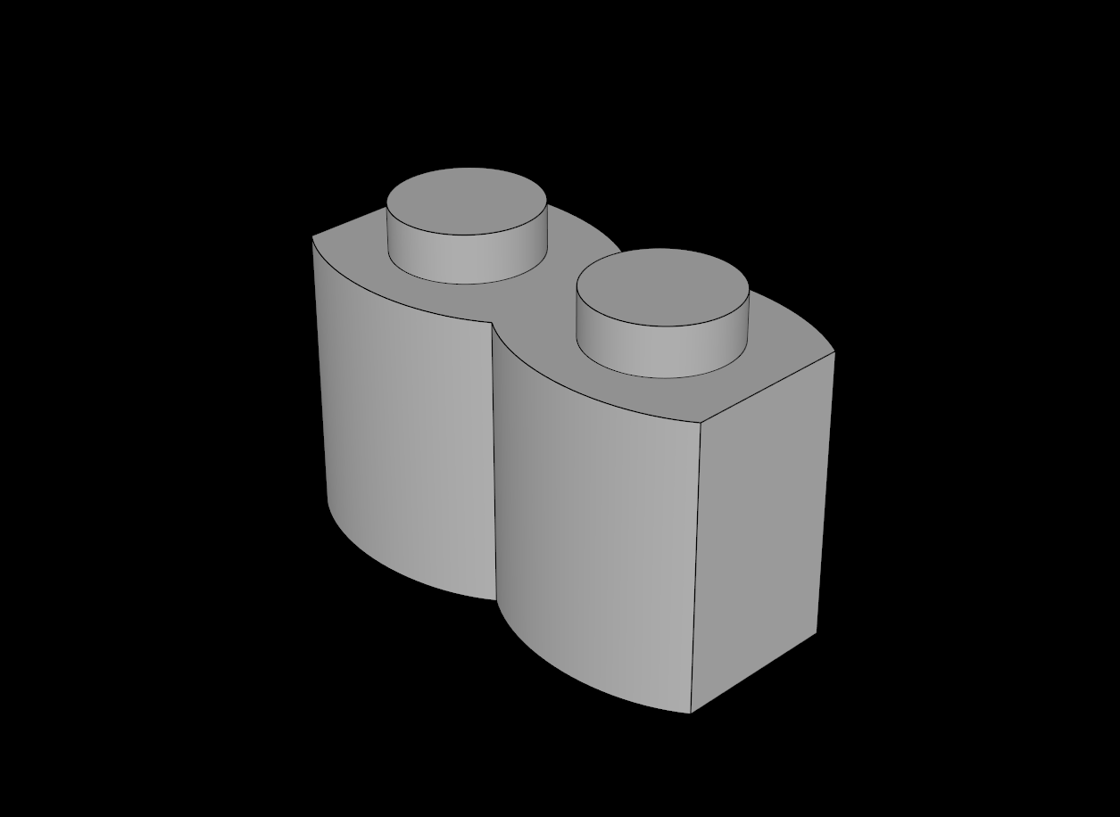 Lego Compatible (30136.dat) Brick  1 x  2 Log