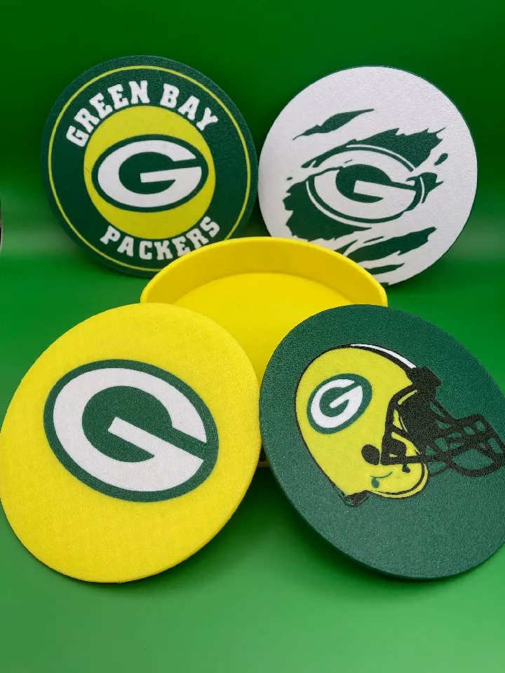 Green Bay Packers Coaster Set by 3D Ideation | Download free STL model ...