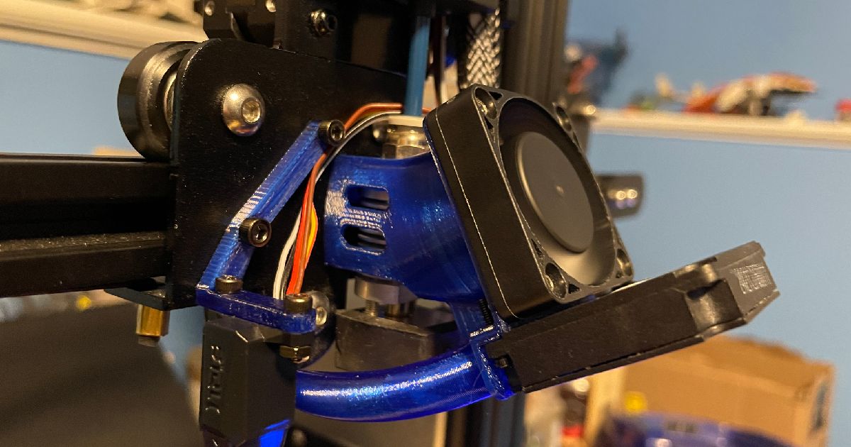 Extra Durable Mini-Me Hotend Duct (Ender 3 4010 Fan) by Lsag | Download ...