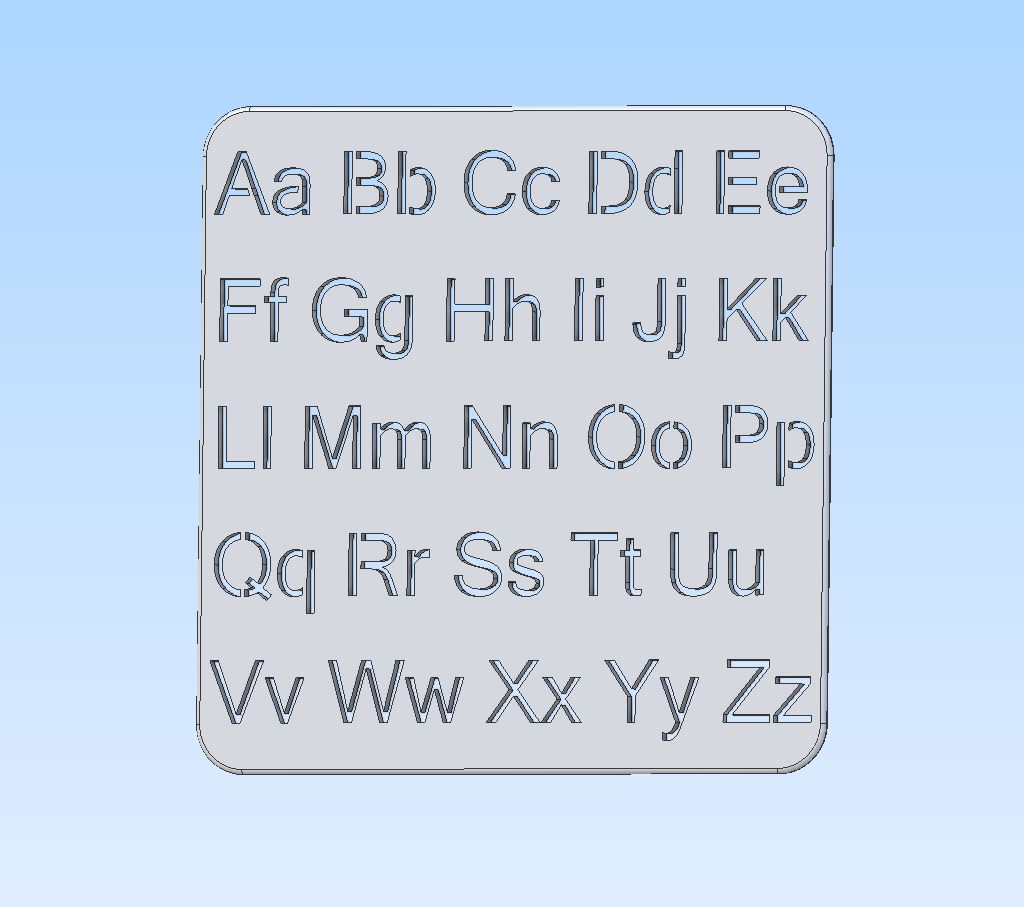 Alphabet Stencil (5mm thick)