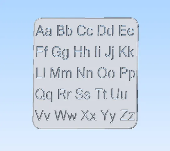Alphabet Stencil (5mm thick)