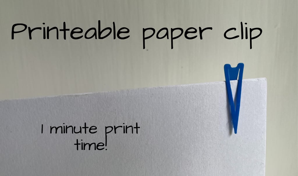 Printeable paperclip