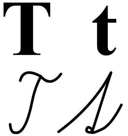 Simple letter Tt