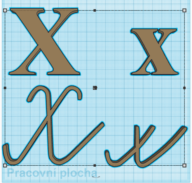Simple letter Xx by Nina Máčová | Download free STL model | Printables.com