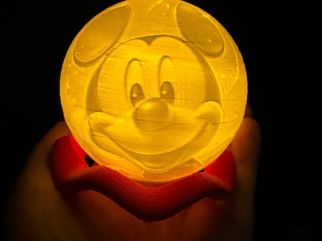 Mickey Mouse Globe Lithophane