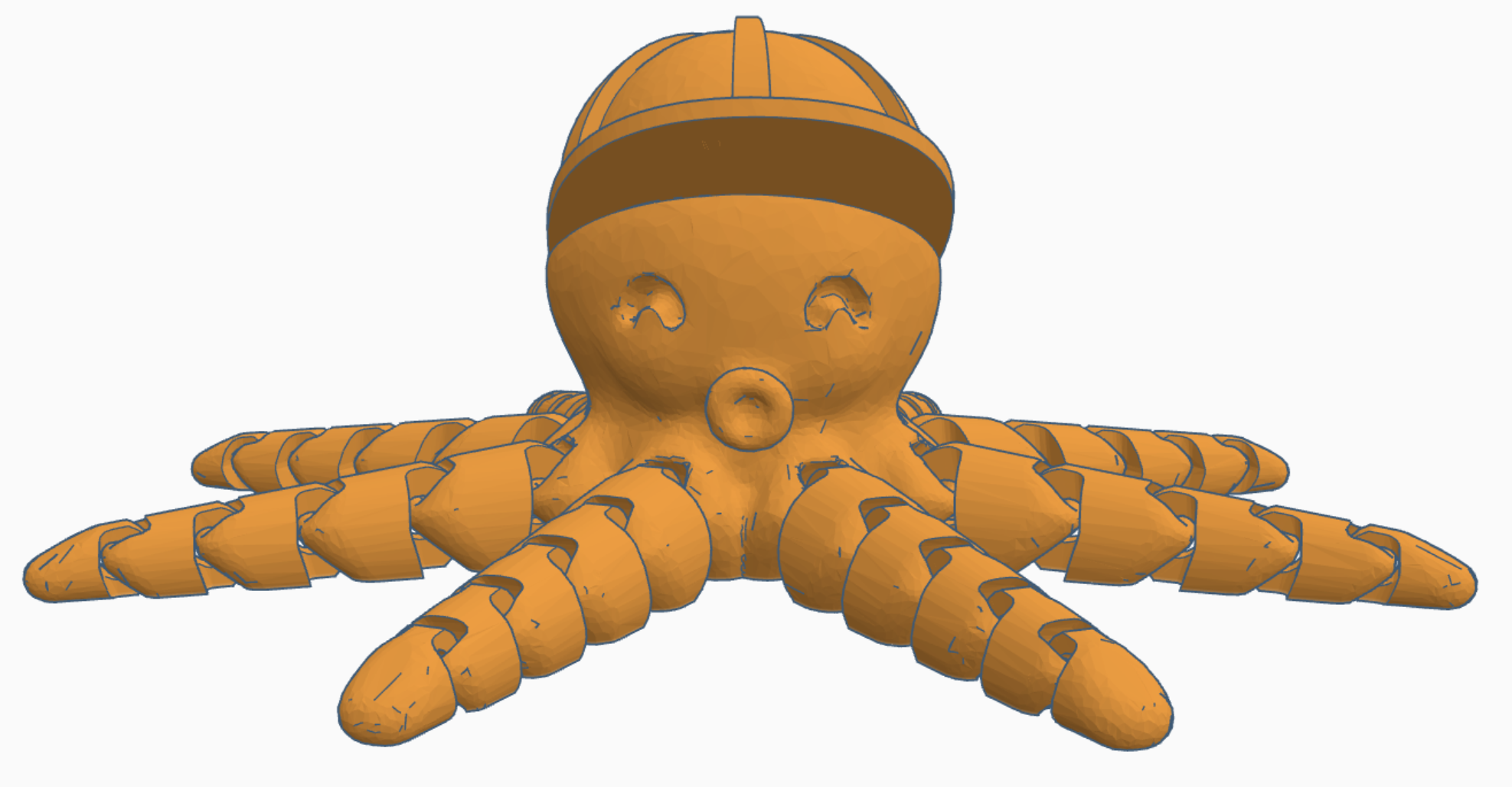 Flexible octopus with a cap