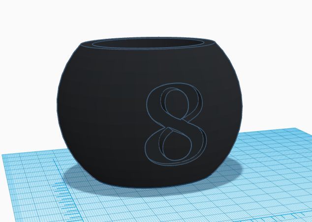 8-ball plant pot