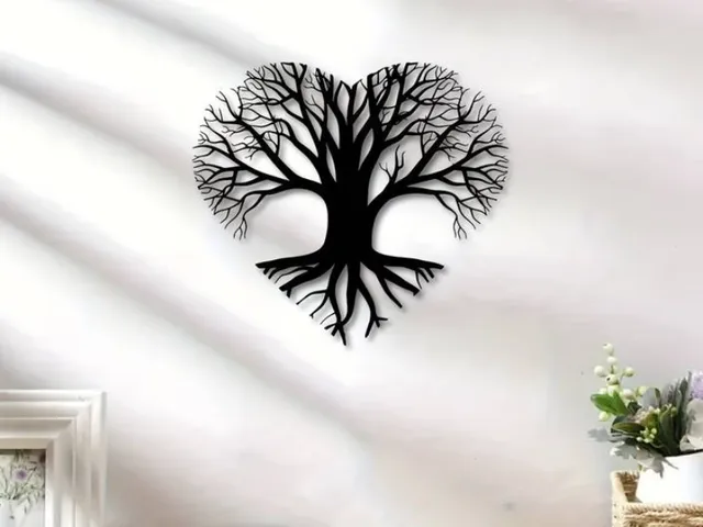 Heart Shaped Tree Life Wall Art