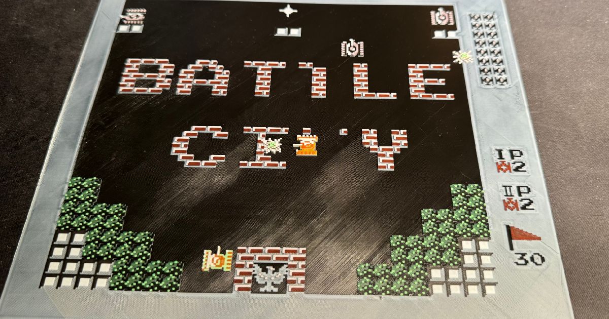 NES - Voxel Battle City by ilikefreecad | Download free STL model ...