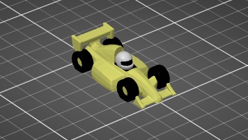 Multicolored F1 car